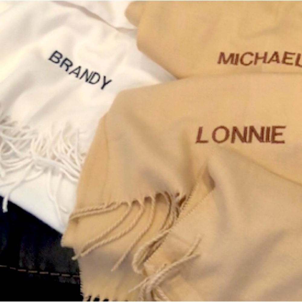 Embroidery scarf custom